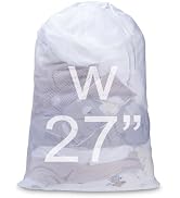 Meowoo Large Mesh Laundry Bag, 27×36inch Heavy Duty Mesh Laundry Bags Drawstring Lockable, Laundr...