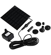 Solar Powered Water Fountains Pump with 4 Nozzles, DIY Water Feature Outdoor Water Fountains for ...