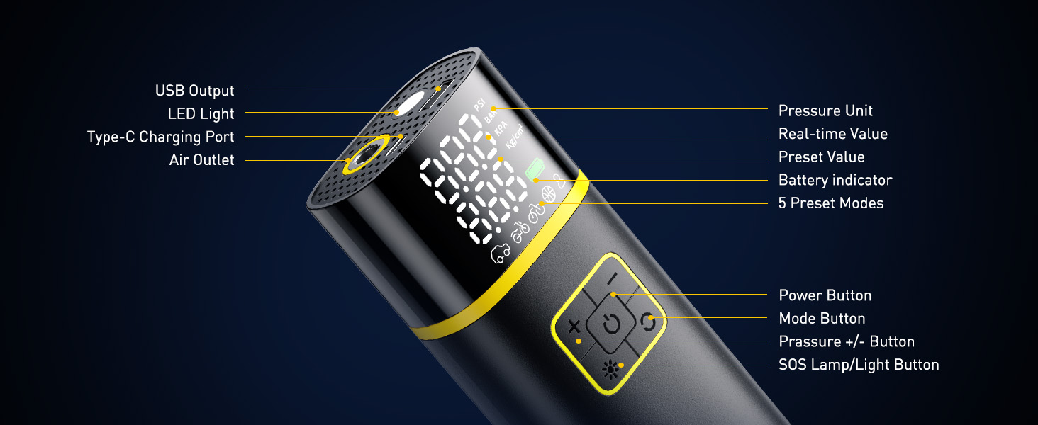 tire inflator portable air compressor