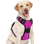 Yintrest No Pull Dog Harness, Adjustable Reflective Front Clip Pet Vest with Easy Control Handle ...