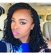 Kachanaa 8 Pack Wavy Senegalese Twist Crochet Hair With Curly Ends for Women 12 Inch Synthetic Pr...