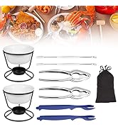 Butter Warmers for Seafood Crab Leg Crackers Crab Lobster Butter Ceramic Warmers Set for Seafood ...