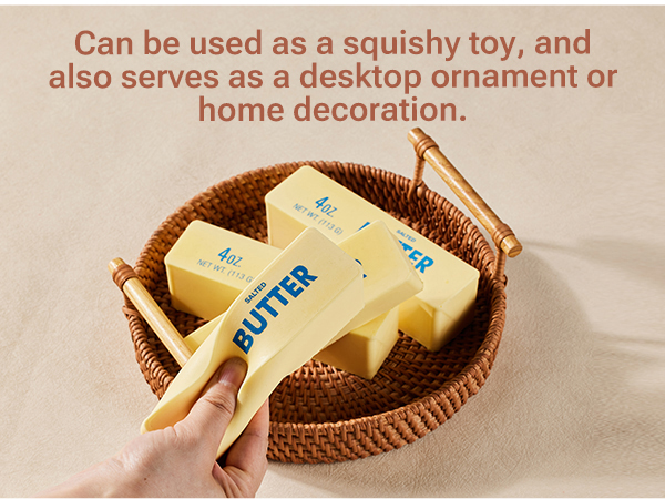 mini butter squishy,squeeze butter,butter squeeze toy,butter stress ball,slow rising butter squishy