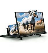KUVPIUS 12" Screen Magnifier for iPhone, 3D HD Mobile Amplifier Projector Screen Enlarger for Mov...