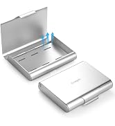 Oralphi Aluminum Retainer Case for Invisalign Aligners, Partial Mouth Guard Case Denture Retainer...