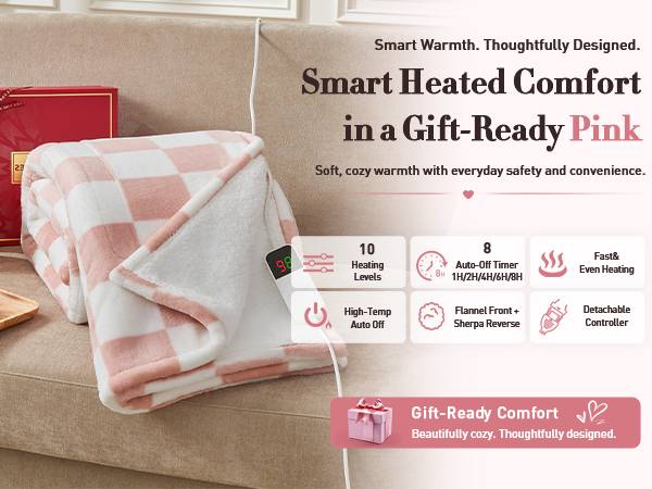 pink electric blanket