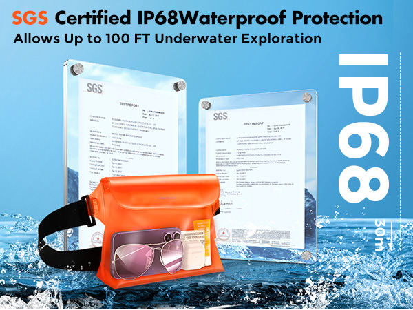 Waterproof Phone Pouch with Adjustable Waist Strap