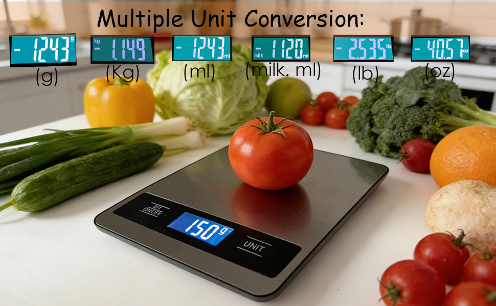 Espresso Digital Timer Scale has three units of measurement (g/oz/ml) that can be converted time