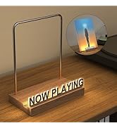 KORRTFID Now Playing Vinyl Record Stand, Light Up Vinyl Record Display Stand, Holder for Album Di...