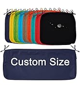 Sigmat Customize Size Outdoor Seat Cushion Cover Water-Resistant Patio Deep Seat Chair Cushion Co...