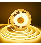 TUNICHX COB LED Strip Lights DC 12V LED Lights Flexible Super Bright LED Strips,16.4ft 6500K Whit...