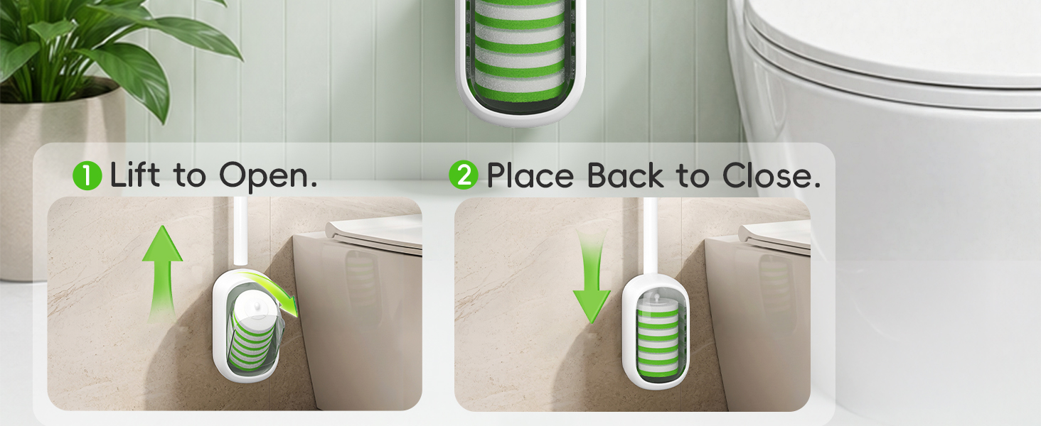 Green Disposable Toilet Brush