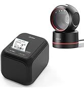 CLABEL 3 Inch Label Printer and Scanner Kit, Thermal Label Printer for 1" to 3" Labels, Auto-Sens...