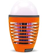 WBM Home Himalayan Glow 2 in 1 Electric Bug Zapper Light Bulb, Outdoor Camping Lantern Rechargeab...