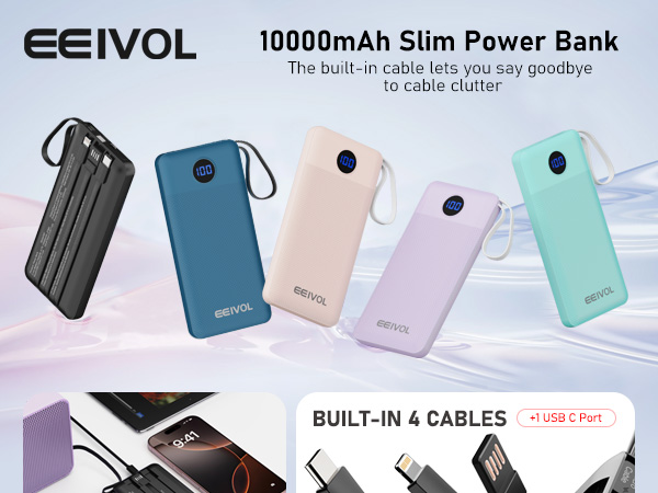 10000mAh slim power bank Various colors