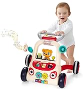 BABY JOY 2 in 1 Baby Walker, Sit to Stand Learning Walker Activity Center with Lights &amp; Sounds, A...
