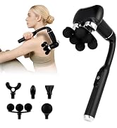 IeBilif Massage Gun with Extension Handle, 2-in-1 Back Massager Gun | Handheld Foot Back Neck Sho...