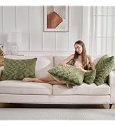HKMR Faux Fur Fluffy Pillow Cases,Set of 2 Decorative Throw Pillow Cover,Ultra Soft Furry Pillow ...