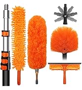 DALTACK 28 Foot High Dusters Kit for Cleaning with 5-20 Foot Heavy Duty Extension Pole, Extendabl...