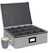 homyfort Mug Storage Box with Dividers, Tea Cup Coffee Mug Storage Case Organizer, China Storage ...