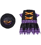 Hemobllo Dog Halloween Costume - Halloween Pet Wizard Costumes with Witch Headwear Hat Funny Pet ...