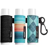 HEYSKAY Lip Balm Holder Sleeves Keychain Chapstick Elastic Sleeves(Black/Color strip/Geometrical ...