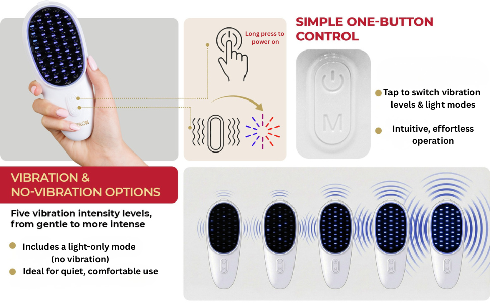 Electric scalp massager with adjustable vibration