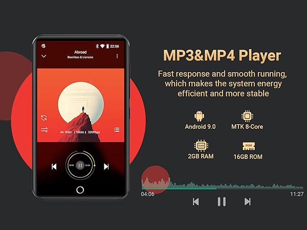 MP3 Player with Bluetooth and WiFi