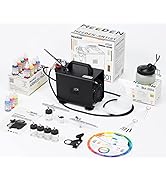 MEEDEN Airbrush Kit with Compressor and Paint: 1/5 HP Quiet Air Compressor for Model Painting wit...
