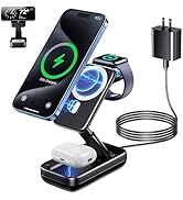 3 in 1 Foldable Wireless Charging Station for Apple Devices 20W Fast Mag-Safe Charger Stand Magne...