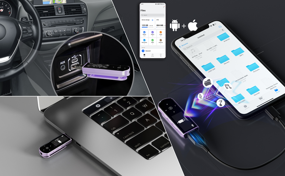 sports running music player for kids mp3 player with clip resume playback Bluetooth Auto Reconnect