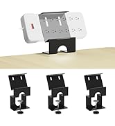 ERGO COLLECT Power Strip Clamp - 4 Pack Clamp Desk Mount for Outlet,Adjustable Power Strip Metal ...
