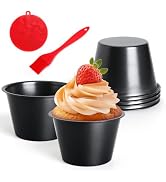 Quyimy 6 Packs Nonstick Popover Pan, Carbon Steel Individual Muffin Cupcake Pan, Raspberry Souffl...