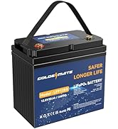 GOLDENMATE 12V 50Ah LiFePO4 Battery, 10 Years Lifespan &amp; 5000+ Cycles, Max to 640Wh, Rechargeable...
