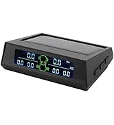 Qiilu Tire Pressure Monitor System, Tire Pressure Monitor System Solar Powered TPMS Detector with...