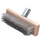 Pwshymi Heavy Duty Floor Scrubber Brush with Pole, Deck Scrub Brush, Stainless Steel Wire and Pin...