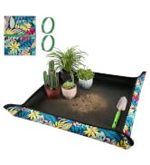Repotting Mat for Plant Transplanting and Mess Control 29.5"x 29.5" Oxford Fabric Waterproof Pott...
