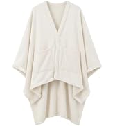 Wearable Blanket Cozy Premium Chenille Shawl Blanket with Pockets Blanket