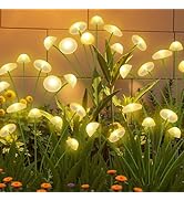 KAQ 4PK 32LED Solar Garden Lights Outdoor Waterproof | Solar Mushroom Lights for Outside Sway by ...