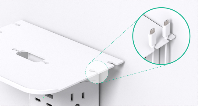 Wall Outlet Extender with Shelf