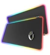 RGB Gaming Mouse Pad, YSAGi Large PU Leather Mouse Pad with 13 Lighting Modes, Waterproof Surface...