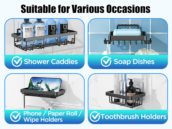 adhesive for shower caddy
