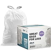 Plasticplace White Drawstring Lavender and Soft Vanilla Scented Garbage Can Liners ¦ Compatible w...