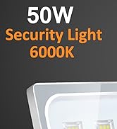 Viugreum 50W LED Flood Light, New Slim Design, IP67 Waterproof Outdoor Floodlights, 4000LM Daylig...