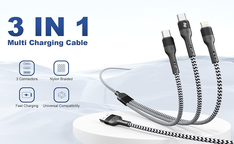3 in1 multi charging cable