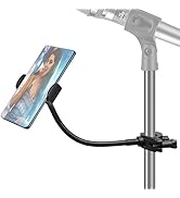 Phone Holder for Mic Stand, JCWINY Mic Stand Phone Holder [10" Long Flexible Gooseneck Arm] Cell ...