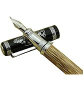 Lanxivi Duke 551 Confucius Fude Nib Fountain Pen Bent Nib Natural Bamboo Medium to Broad Art Hand...