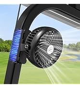 AMACOOL Golf Cart Cruise Fan for Travel, Magnetic Fan Fits EZGO Club Car Yamaha, Birthday Gifts f...