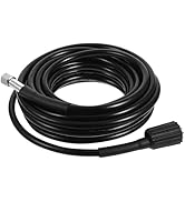 TEHAUX Pressure Washer Hose, 2320 PSI 26 FT High Pressure Washer Hose Replacement With M22-1.5 Fe...