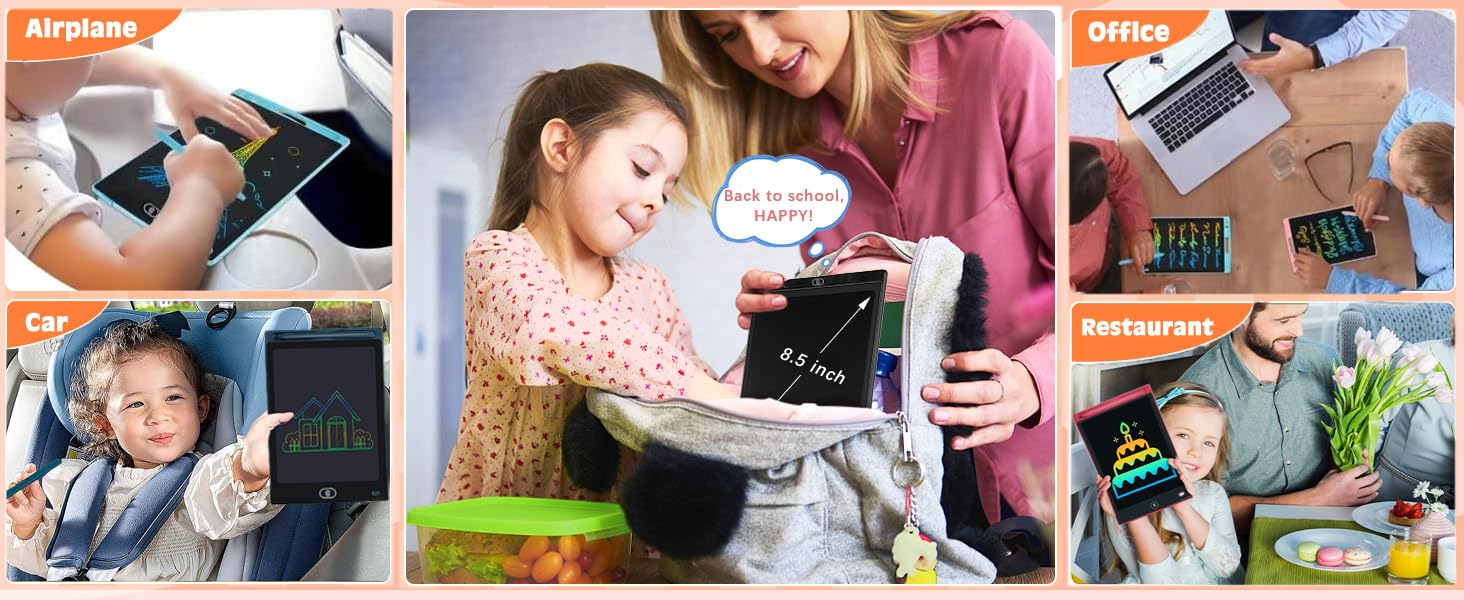 Kid Travel Games Activity Learning Doodle Board Toys Gift for Age 3 4 5 6 7 8 Year Old Girls Boys